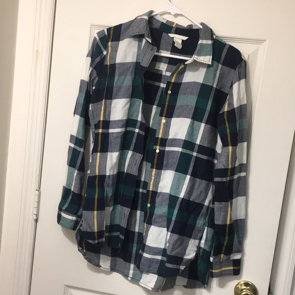 NWOT Divided Plaid Flannel Size 2